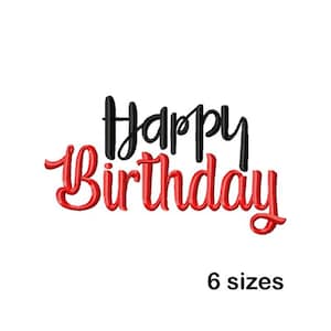 Alles Gute zum Geburtstag sagen, Stickdatei, Sofort Download in 6 Größen