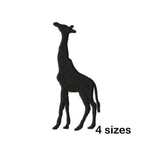 Giraffe Silhouette Maschinenstickerei, Dschungeltier Stickdatei, 4 Größen, Safari Thema, Instant Download