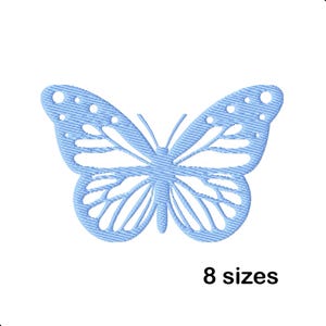 Butterfly Embroidery Design, Instant Download in 8 Sizes