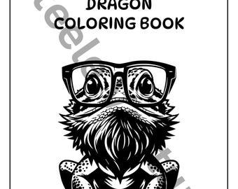 Bearded Dragon Kids Coloring & Tracing Printable Coloring Book