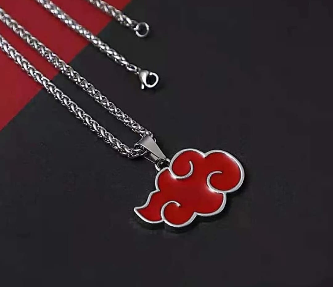 Naruto Red Cloud Chain Pendant Anime Etsy