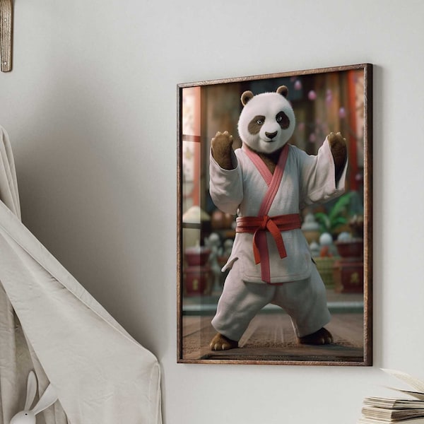 Panda portrait / Kung Fu / Panda Poster Premium AP3106 / Animal Art / Wandbild Wandbilder
