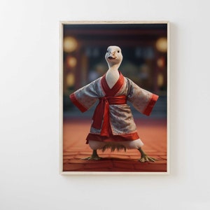 Enten portrait / Kung Fu / Duck Poster Premium AP3111 / Animal Art / Wandbild Wandbilder