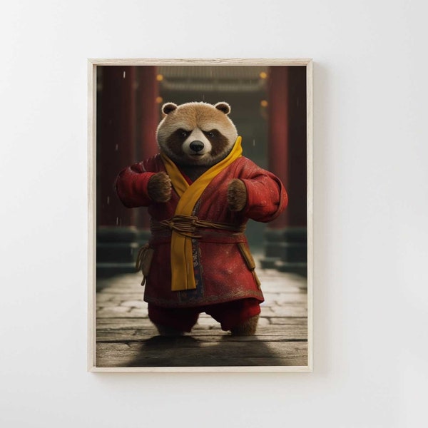 Panda portrait / Kung Fu / Panda Poster Premium AP3107 / Animal Art / Wandbild Wandbilder