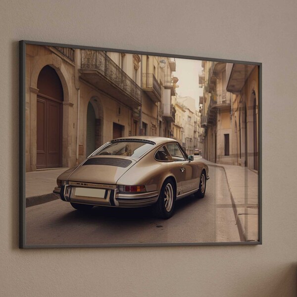 Porsche 911 Poster / Oldtimer Poster Premium AP3103 / Car Art / Wandbild Wandbilder