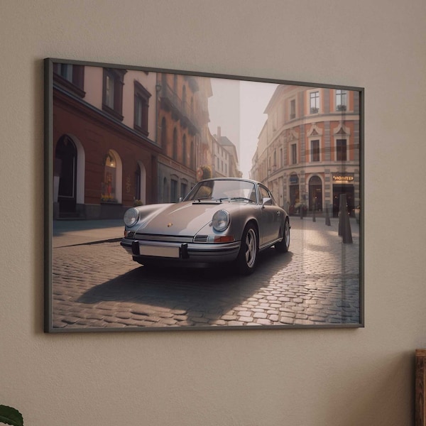 Porsche 911 Poster / Oldtimer Poster Premium AP3101 / Car Art / Wandbild Wandbilder