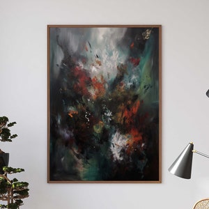 Abstrakte Kunst mit Acryl / dunkle Töne / Poster Premium AP3065 / Abstract Art / Wandbilder