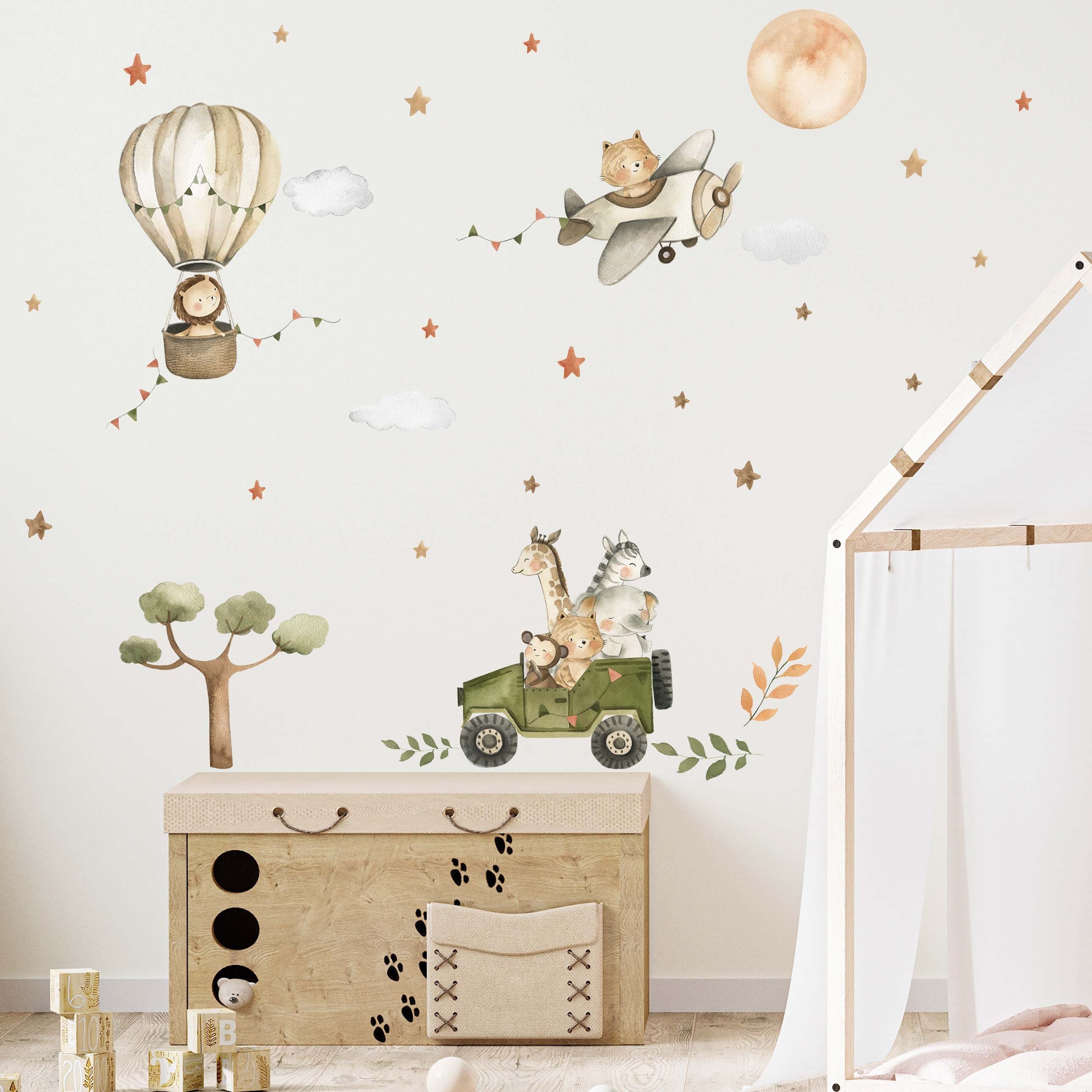Cute Baby Safari Wall Decal Nursery Kids Stickers Babyroom - Etsy