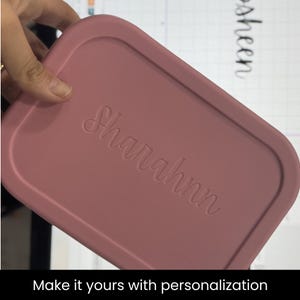 Personalized Bento Box for Kids | Back to School Lunch Box | Leakproof Silicone Lunch Container | Toddler Daycare Snack Box image 14