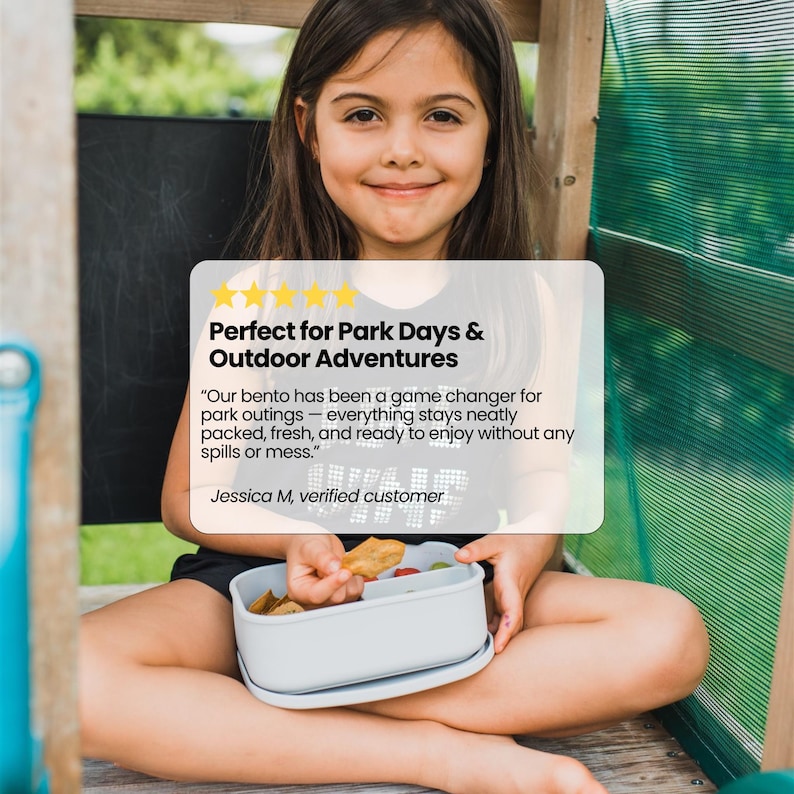 Personalized Bento Box for Kids | Back to School Lunch Box | Leakproof Silicone Lunch Container | Toddler Daycare Snack Box image 4