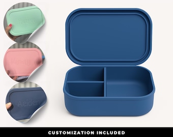 Personalized Silicone Bento Box – Leakproof Lunch Container for Kids