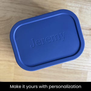 Personalized Bento Box for Kids | Back to School Lunch Box | Leakproof Silicone Lunch Container | Toddler Daycare Snack Box image 13