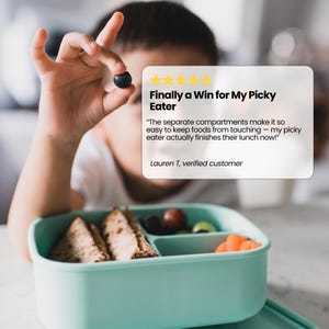 Personalized Bento Box for Kids | Back to School Lunch Box | Leakproof Silicone Lunch Container | Toddler Daycare Snack Box image 5