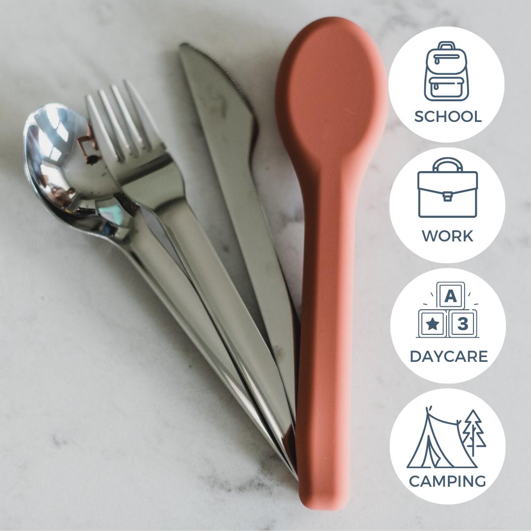 Besteckset Messer, Gabel, Löffel und Serviette silber (300 Stück Besteckset Messer, Gabel, Löffel und Serviette silber (300 Stück