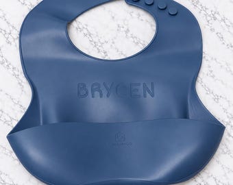 Babero de silicona personalizado para bebé