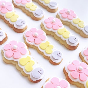 Tagliabiscotti Daisy One e timbro per fondente, punzone, timbro per biscotti, Hippy Daisy, timbri per biscotti retrò, stampati in 3D