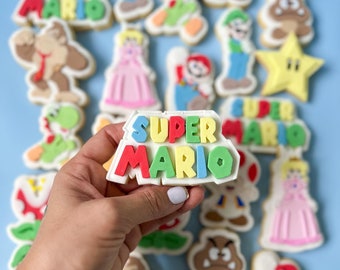 Super Mario Cookie Cutter & Fondant Stamp, Debosser, Logo, Super Mario Bros, Super Mario Cookies Cutter, Mario Themed Cookie Stamps, Custom