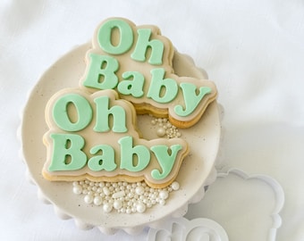 Oh Baby Cookie Stamp & Cutter, Fondant Stamp