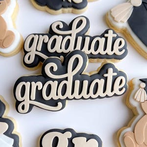 Graduate Cookie Stamp & Cutter, 3D Printed