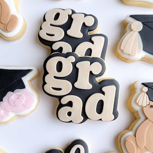 Grad Cookie Stamp & Cutter, Graduation Cookies, 3D Printed