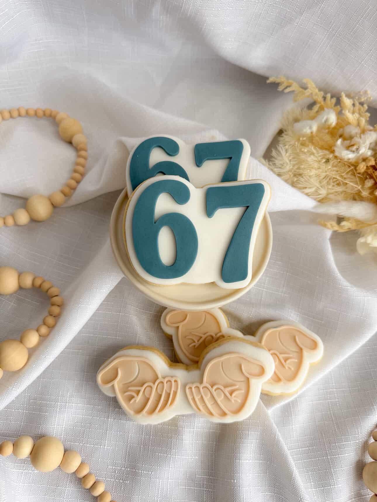 Six Seven Cookie Stamp & Cutter - Etsy Israel