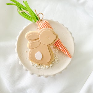 Back Facing Bunny Cookie Stamp & Cutter, Debosser, Easter Bunny, Happy Easter,  Easter Cookies, Cookie Stamp, Cookie Cutter, 3d Printed
