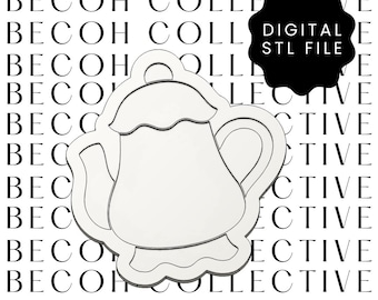 Teapot Cookie Stamp & Cutter, 3D Printing STL File (Digital Download)
