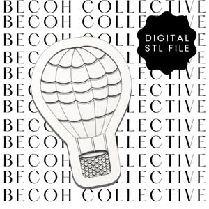 Heißluftballon Cookie Stamp & Cutter, 3D Druck STL Datei (Digitaler Download)