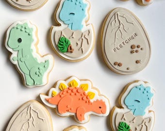 T-Rex Cookie Cutter & Fondant Stamp, Debosser, Dinosaurs, Dino Cookie Cutter, Baby Dinosaur Cookie Cutters, Cute T-Rex Cookie Stamp