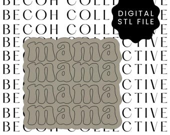 Timbro e tagliabiscotti Mama, file STL per stampa 3D (download digitale)
