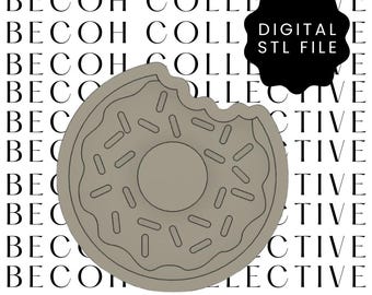 Bitten Donut Cookie Stamp & Cutter, 3D Printing STL File (Digital Download)