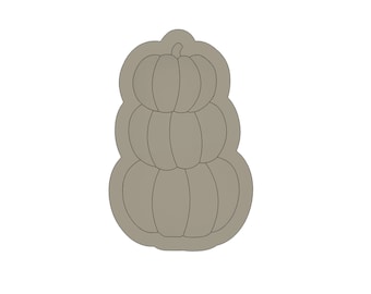 Stacked Pumpkin Cookie Stamp & Cutter STL File (Digital Download)