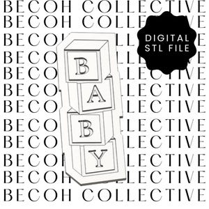 Baby Blocks Cookie Stamp & Cutter STL File (Digital Download)