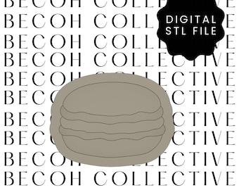 Macaron Cookie Stamp & Cutter, Digital STL File (Digital Download)