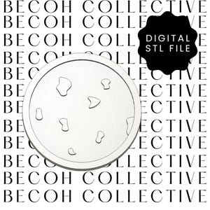 Digital STL File Moon Cookie Stamp & Cutter, STL File, Digital Download, Instant File, Instant Download, 3d Printing