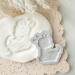 Woodland Deer Cookie Stamp & Cutter,  Debosser, Woodland Animals, Forest Animals, Birthday Cookie Cutters, Baby Shower Themes, 3d Printed