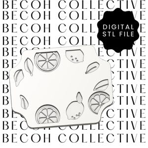 Lemon Leaf Border Cookie Stamp and Cutter, STL File (Digital Download)