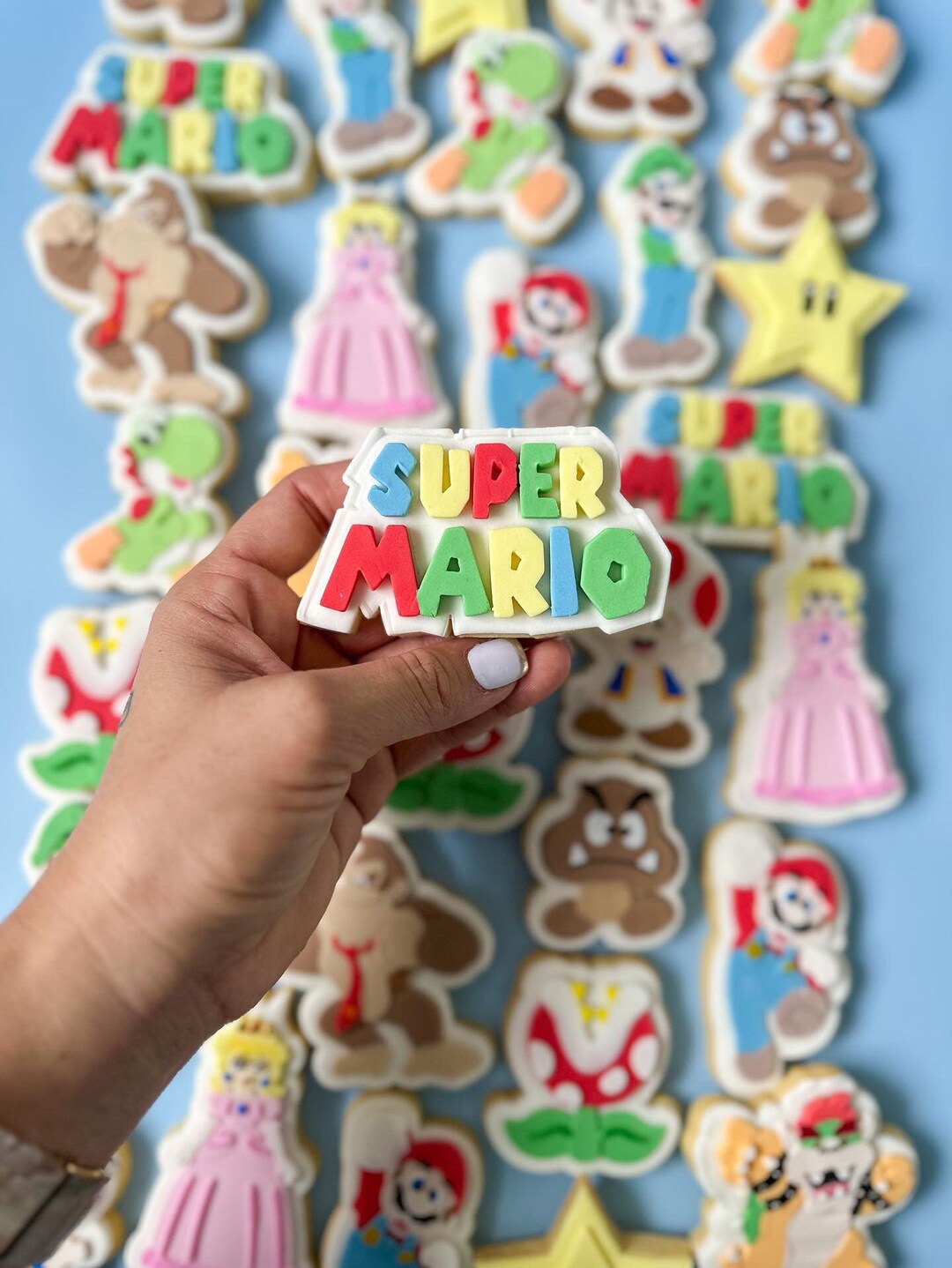 Super Mario Cookie Cutter & Fondant Stamp, Debosser, Logo, Super Mario Bros, Super Mario Cookies