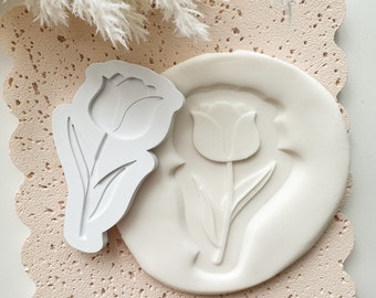 Tulip Cookie Stamp & Cutter