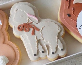 Lamb Cookie Cutter & Fondant Stamp, Debosser, Baby Sheep, Easter Cookies, Cookie Stamp