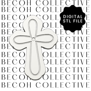 Digital STL File Cross Cookie Stamp & Cutter, STL File, Digital Download, Instant File, Download, Fondant Cookies, 3d