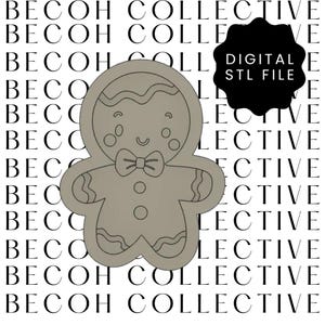 Gingerbread Man Cookie Stamp & Cutter STL-bestand (digitale download)
