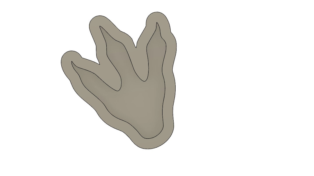 Digital STL File Dinosaur Footprint Cookie Stamp & Cutter STL Etsy