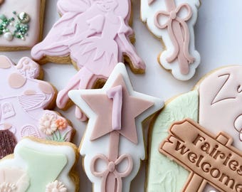 Sello y cortador de galletas con forma de varita de hada, archivo STL para impresión 3D (descarga digital)