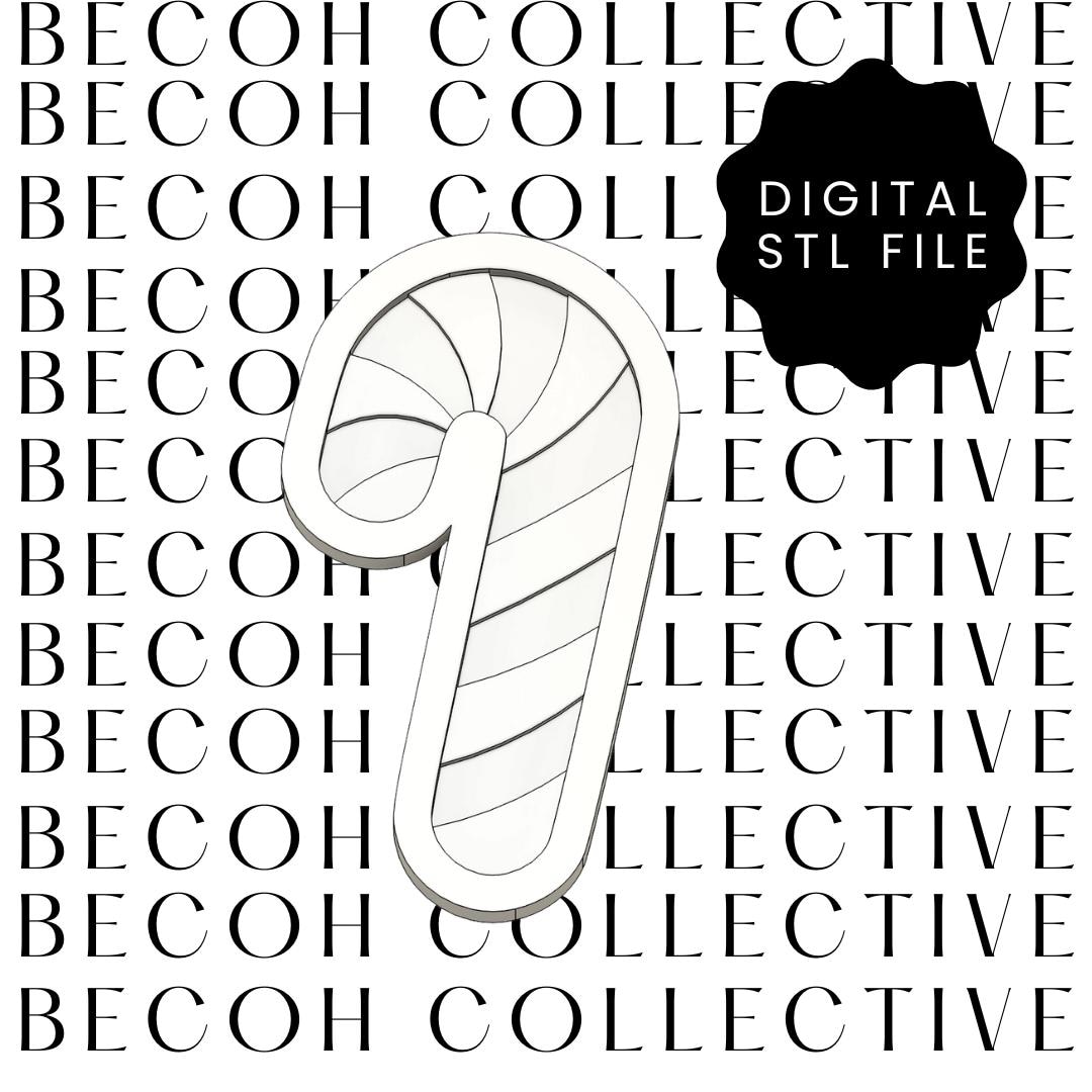 Candy Cane Cookie Stamp & Cutter STL File (digital Download) - Etsy
