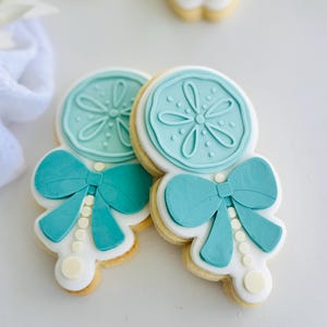 Sand Dollar Rattle Cookie Stamp & Cutter, Beach Theme Debosser