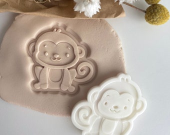 Sello y cortador de galletas de mono