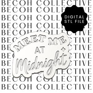 Digital STL File Meet Me at Midnight Cookie Stamp & Cutter, STL File, Digital Download, Instant File, Instant Download, 3d Printing