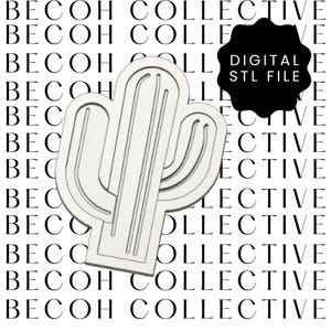 Cyfrowy plik STL Cactus Cookie Stamp & Cutter, plik STL, pobieranie cyfrowe, plik natychmiastowy, natychmiastowe pobieranie, drukowanie 3D
