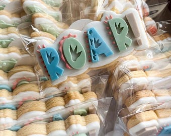Roar! Cookie Stamp & Cutter, Claw Stamp, Scratch, Jurassic, Fossils, Dino Themed Birthday Party Cookies, Roarrr!, 3d Printed